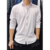 Áo Sơ Mi Nam Trắng Trơn Cổ Bẻ TRANGBE04