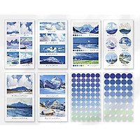 Sticker vintage set 8 tấm ST079