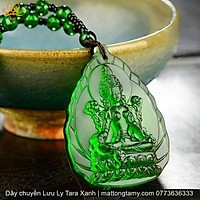 Dây chuyền lưu ly Tara Xanh