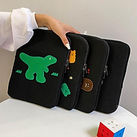 Khủng Long Dễ Thương Gấu Ốp Lưng Máy Tính Bảng Laptop Túi Cho Mạc IPad Pro 9.7 11 13 15 Inch Túi Cô Gái Bên Trong tay Bao Túi Đựng