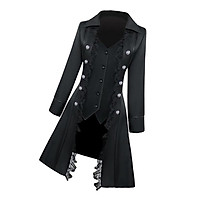 Retro Womens Steampunk Gothic Coat Medieval Jacket Cosplay Costume