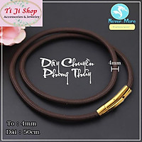 Dây chuyền nam dù Thái màu nâu khóa titan Vip màu vàng siêu đẹp - Đem lại đẳng cấp, sang trọng và lịch lãm cho người đeo