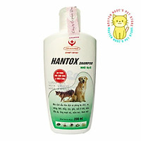 Hantox Shampoo Hanvet - Sữa tắm ngăn ngừa ve rận, chấy, bọ chét cho chó mèo xanh nhũ bạc chai 200ml