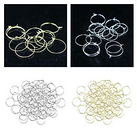 200x Round Hoop Earrings Hoops Beading Rings for DIY Craft Party Favors