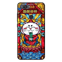 Ốp in cho Xiaomi Mi 8 Lite Mèo May Mắn Trắng - Hàng chính hãng