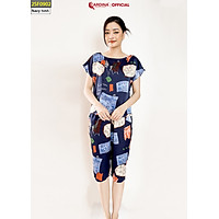 Đồ Bộ Nữ CARDINA Chất Lụa Satin Nhật Cao Cấp Áo Cộc Tay Quần Lửng 2SF09