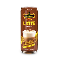 Combo 6 Lon Cà Phê Latte Vanilla Uống Liền KINGCOFFEE