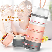 480ML 4Layers Portable Baby Milk Powder Container Food Fruit Storage Box