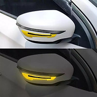 Bộ 2 decal phản quang chống xước gương chiếu hậu ô tô