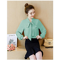Áo Sơ Mi Nữ Áo Nữ Áo Kiểu Áo Thắt Nơ Bo LySa Cao Cấp (42 - 72Kg) -H564