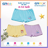 Set Combo 3 Quần Lót Boxer Cho Bé Gái GATEX Cotton Cao Cấp GAKIDS từ 4 đến 14 tuổi