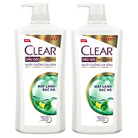 Combo 02 Dầu Gội Hỗ Trợ Trị Gàu Clear Mát Lạnh Bạc Hà