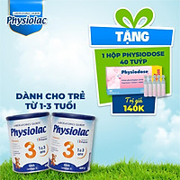 (Tặng 1 hộp Physiodose) Bộ 2 lon sữa bột Physiolac 3 400g (Bổ sung DHA)