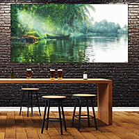 Tranh dán tường sông nước êm đềm GDT-42