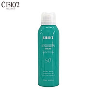 Cibio2 sunscreen spray repellent mosquito makeup SPF50+ whole body neck face anti-uv isolation waterproof sweat male and female light white refreshing sunscreen green 180ml/ bottle