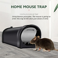 1x Black Automatic Mouse Trap Case Rat Catcher Cage Mice Rodent Pest Humane
