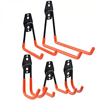 Gá Móc treo gắn tường chịu lực nặng cho dụng cụ ngoài trời chịu lực 40 kg đa năng tiện dụng (5 móc) - Hàng chính hãng