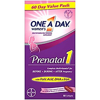 Viên Uống One A Day Bổ Sung Vitamins A, C, D, E, B6, B12 & Omega-3 DHA Cho Phụ Nữ Trước, Đang Và Sau Khi Mang Thai (60 Viên)