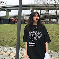 Áo thun oversize nam nữ in Phản Quang talk sense chất liệu vải tốt cotton M L XL màu đen Trumunisex PhillipStore