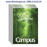 Lốc 5 quyển vở kẻ ngang có chấm Adventure 120 trang B5 Campus NB-BAVT120 màu xanhlá
