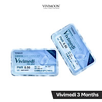 Kính Áp Tròng Hàn Quốc Vivimedi Trong Suốt 3 Tháng Cho Mắt Thở VIVIMOON