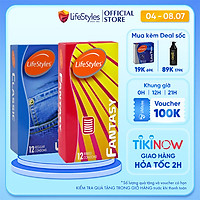 Combo 1 Hộp Bao Cao Su LifeStyles Classic 12 bao + 1 Hộp Bao Cao Su LifeStyles Fantasy 12 bao