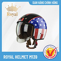Nón bảo hiểm 3/4 Royal M139 Tem Kính Âm Thời Trang, An Toàn và Tiện dụng