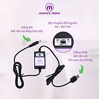 Pin sạc dự phòng Mama's Choice cho máy hút sữa Medela Pump, thiết kế cáp kết nối chuyên biệt tạo áp lực như khi cắm điện