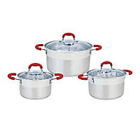 Bộ Nồi Inox Smartcook 3 Chiếc Cỡ 16, 20, 24cm SM3335