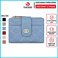 Ví Nữ Ngắn Mini Cầm Tay Chính Hãng TAILIAN Đựng Tiền Đựng Thẻ Kẻ Caro Xinh Xắn Da Cao Cấp TL12