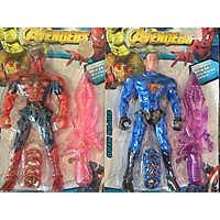 Siêu nhân captain và người nhện spider kiếm có đèn và người nhện bắn đĩa( Supper Hero)