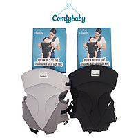 Địu em bé 3 tư thế có đỡ cổ sơ sinh - thoáng khí chống gù cho bé ComfyBaby CF-BK010