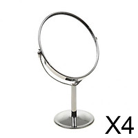 4xDouble-Sided Makeup Cosmetic Mirror Normal Magnifying Stand Mirror Ellipse
