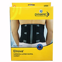 Đai Cố Định Thắt Lưng Cột Sống, Đai thoát vị đĩa đệm Elnova (Màu Đen)