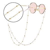 Woman Fashion Round Beaded Anti-slip Eyeglasses Chain