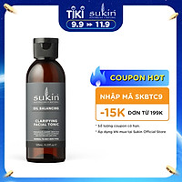 Nước hoa hồng cân bằng dầu Sukin Oil Balancing Clarifying Facial Tonic 125ml