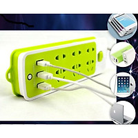 Ổ Cắm Điện Đa Năng Thông Minh Chống Giật 6 Lỗ Kèm 3 Cổng USB Tiện Dụng