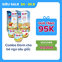 Combo ăn dặm HiPP Organic số 6: Dành cho bé ngủ sâu giấc