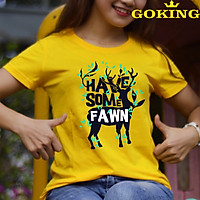 Áo thun nữ in hình dễ thương, áo phông nữ thoát nhiệt Nhật Bản GOKING