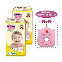 Combo 2 Tã Quần Siêu Mỏng UniDry Ultrathin Gói Cực Đại size XXL56 (56 miếng) - Tặng 1 Gối Tựa Lưng Kỳ Lân Hồng