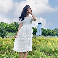 Váy đũi babydoll tay bồng/Váy bồng bềnh(sẵn)