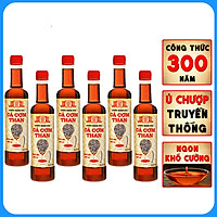Thùng 6 chai nước mắm nhỉ cá cơm than Làng Chài Xưa 525ml/chai sánh đặc thịt cá 300 năm truyền thống