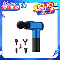 Súng Massage Suteki KS-1903 4 Cấp Độ - Tặng Kèm 4 Đầu Massage & Máy Massage Cầm Tay Mini