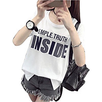 Áo thun nữ inside thương hiệu T&D màu trắng