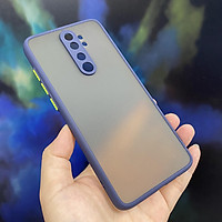 Ốp lưng cho Xiaomi Redmi Note 8 Pro trong nhám viền màu che camera