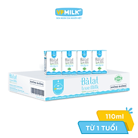 Sữa Tươi Đà Lạt True Milk Không Đường Hộp 110ml (Thùng 48 Hộp)