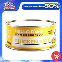 Pate Tươi Dành Cho Tất Cả Các Giống Chó Ở Mọi Độ Tuổi Hương Vị Gà Thơm Ngon Dễ Ăn Bắt Vị - Hello Dog Chicken Pate 190G