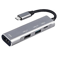 Grey USB C Hub Type C To 4K HDMI USB 3.0 2.0 PD Port Adapter For MacBook Pro