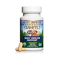 Host Defense, Stamets 7 Capsules, Daily Immune Support, Mushroom Supplement with Lion’s Mane, Reishi, Vegan, Organic, Gluten Free, 120 Capsules (60 Servings)