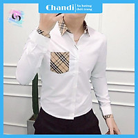 Áo Sơ Mi Nam Thương Hiệu Chandi, chất lụa không bai nhão không xù lông tôn dáng ôm form mẫu SM11